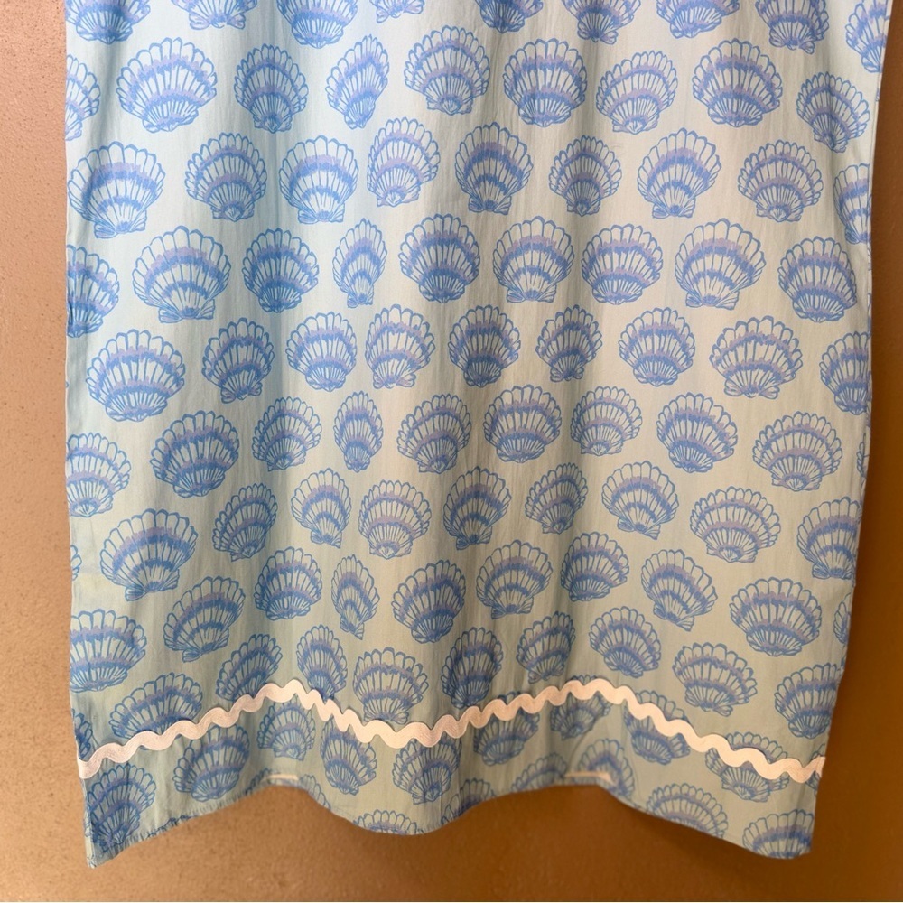 Sail to Sable Blue Shell Short Ric Rac Mini Dress Size XL Nautical Boho Travel - Picture 12 of 15
